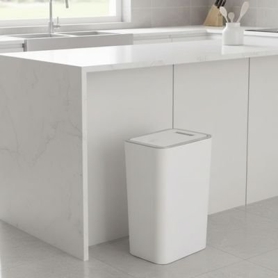 poubelles de cuisine design minimaliste ouverture hygiénique blanc LineaTouch