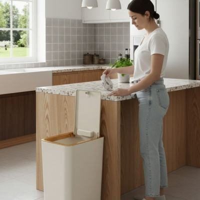 poubelles de cuisine format rectangulaire gain de place LineaTouch