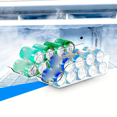 range bouteille canettes boissons rangement efficace frigo congélateur