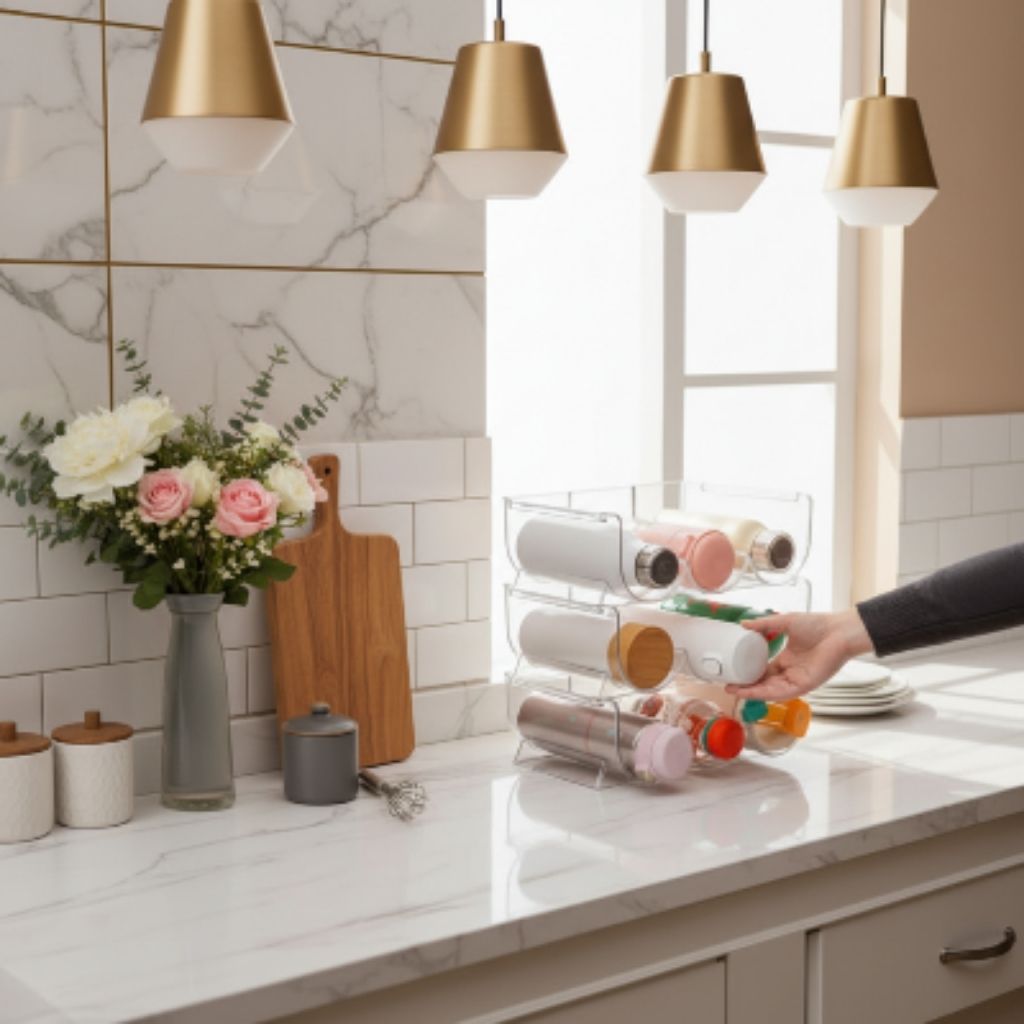 range bouteille pour cuisine optimisée rangée elegante Mon Espace rangement