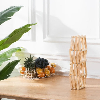 Range bouteille en bois pliable facile à ranger