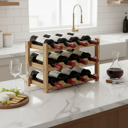 Range bouteille meuble rangement cuisine élégant 12 bouteilles VineaGrille