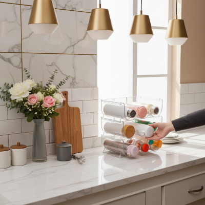 range bouteille pour cuisine optimisée rangée elegante Mon Espace rangement