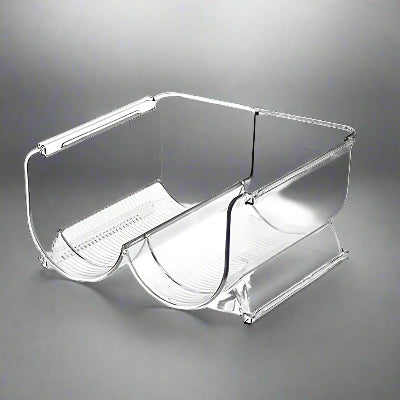Range bouteille transparent empilable capacité double deux bouteilles