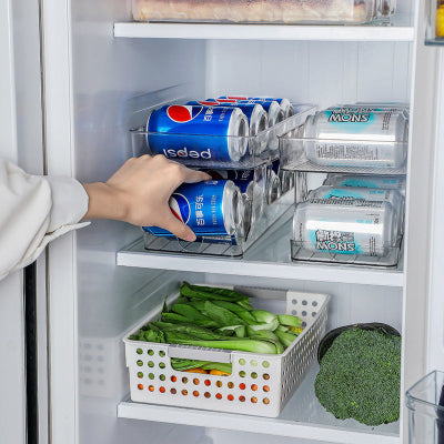 Range bouteille transparent glissant facilement avec prise rapide boissons frigo