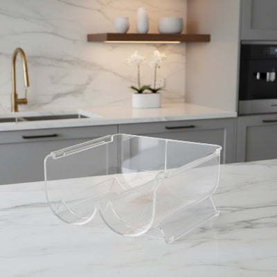 range bouteilles de vin transparent empilable capacite deux bouteilles clarovino