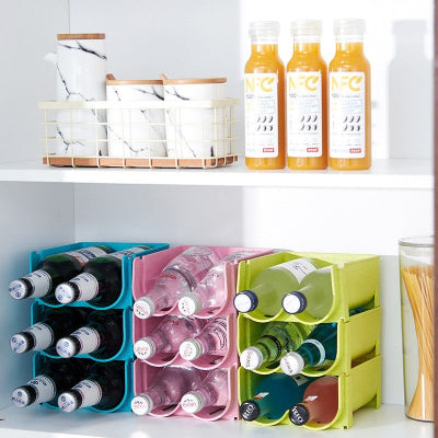 Range bouteilles empilable pour boissons rangement plan travail cuisine