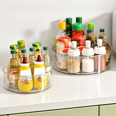 range bouteilles transparent 360 degres rotation petite large tailles ClariTourn
