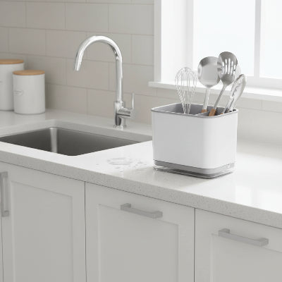 range couvert avec 3 comartiments egouttoir integre ClipandDry blanc gris