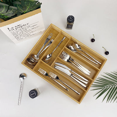range couvert bambou design pour tiroir cuisine optimisé Elegance Pratique