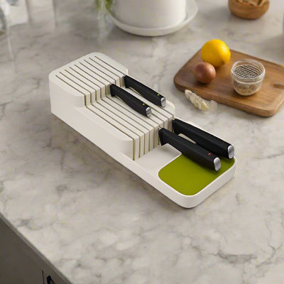 range couvert deux niveaux pour tous types couteaux Ordrea Pistachio