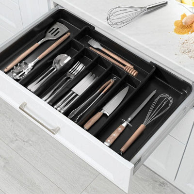 range couvert organisation optimale tiroir noir etendu ModuloCouverts