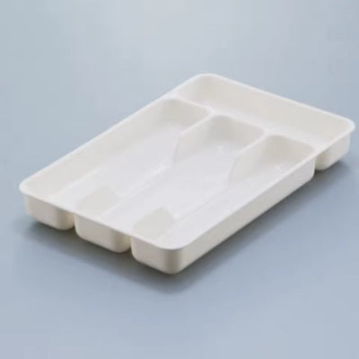 range couvert tiroir plastique blanc 4 compartiments pratiques NettiK