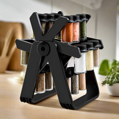range epice pivotant design pour cuisine elegante noir Épicéleste™