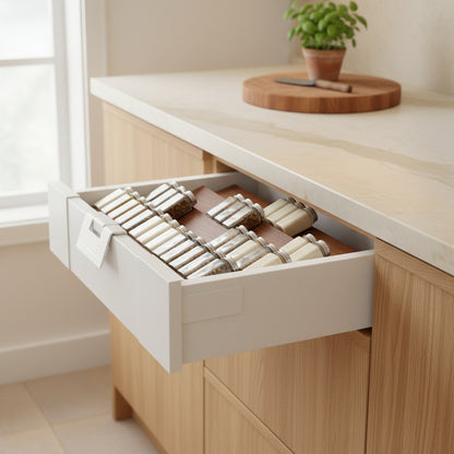 Range épice tiroir bois massif durable élégant AcaciaSpice
