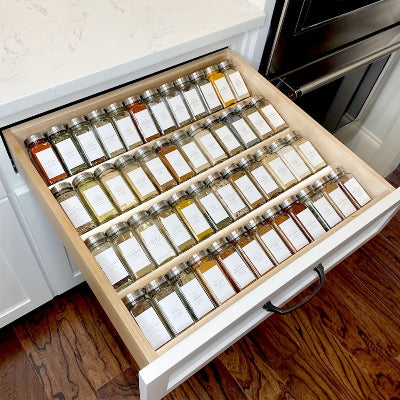 range epices tiroir pots d’assaisonnements rangées et accessibles OrgaBoo