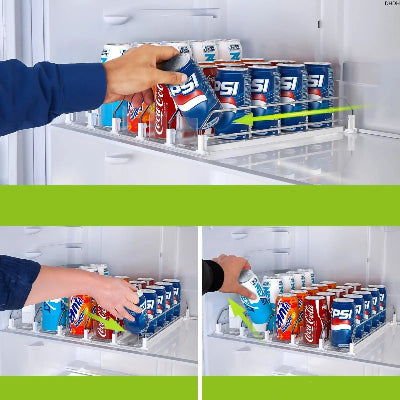 rangement bouteille cuisine avec poussoir à ressort 5 rails