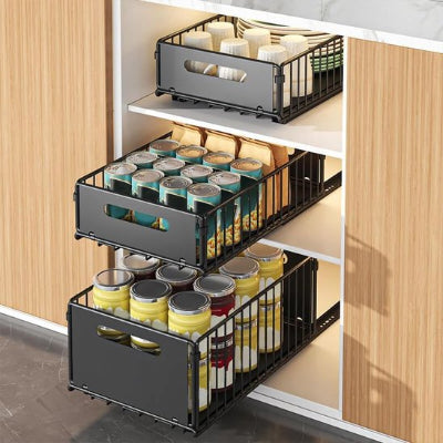 rangement coulissant cuisine forte capacité de charge acier robuste Glissia