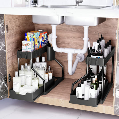 Rangement coulissant sous evier conception creusée séchage naturel FlexiSink