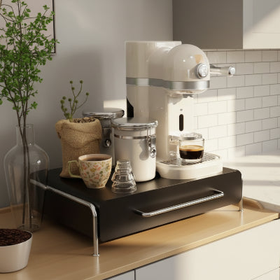 Rangement cuisine coulissant pour capsules cafe base machine café SignatureSlide