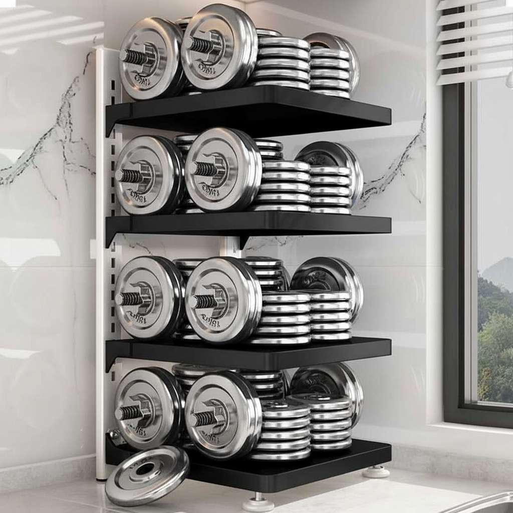 rangement cuisine etagere compact fonctionnel durable KitchenMax Black