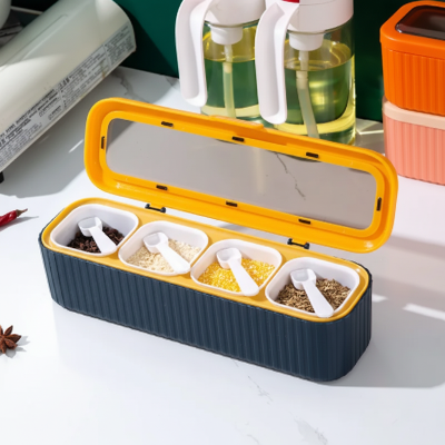 rangement epice 4 compartiments facile QuadraSaveur bleu