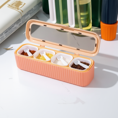 rangement epice 4 compartiments facile QuadraSaveur rose