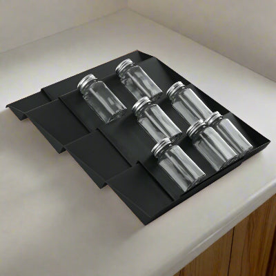 rangement epice tiroir 4 niveaux pour cuisine TiroirMagik noir
