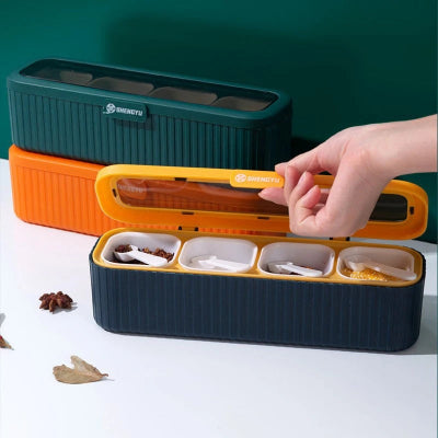 rangement epice transparent couvercle QuadraSaveur