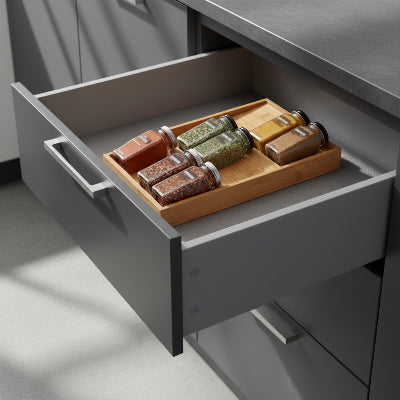 rangement epices tiroirs avec materiau en bambou naturel bambouepices