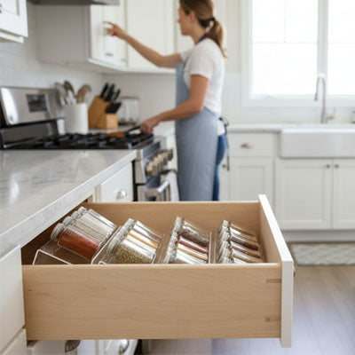 rangement epices tiroirs design transparent elegant fonctionnel epiceclair