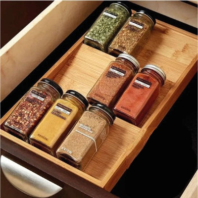 rangement epices tiroirs pratiques pour tout tiroir bambouepices