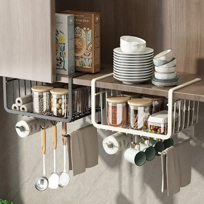 rangement etagere cuisine ideale pour espaces reduits metal blanc noir