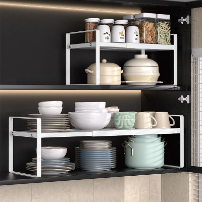 rangement optimise placard etagere de cuisine retractable blanc gagneplace