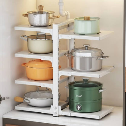 rangement poele et casserole reglable charges lourdes StackSmart blanc