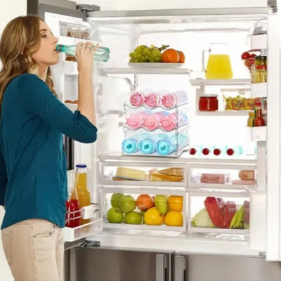 Rangement pour bouteille et boisson frigo empilable