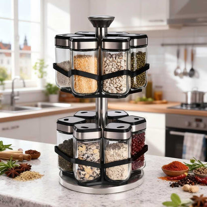 rangement pour epice carrousel deux niveaux acier SpiceCarousel