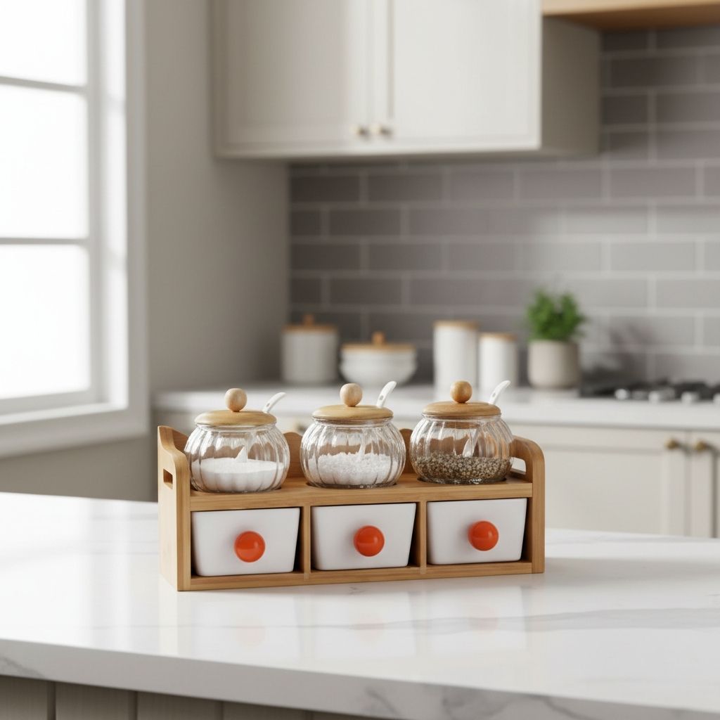 rangement pour epice verre transparent Aroma epices visibles accessibles rapidement