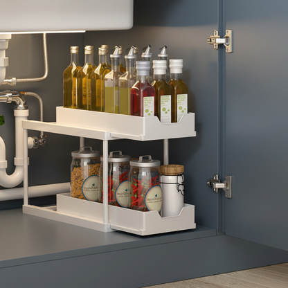rangement sous evier blanc pour optimiser votre espace orgalis