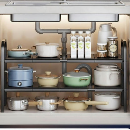 Rangement sous évier cuisine double niveau 8 panneaux SinkMaster