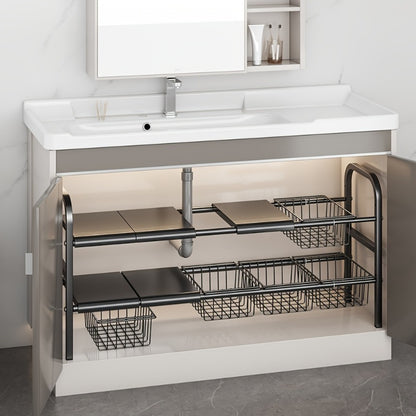 Rangement sous évier cuisine hauteur ajustable contourne tuyaux SinkMaste