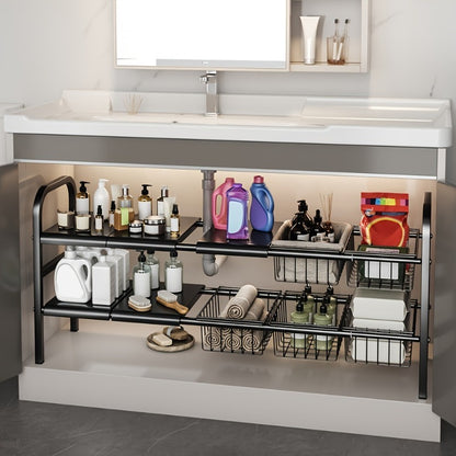 Rangement sous évier cuisine panneaux paniers amovibles repositionnables SinkMaster