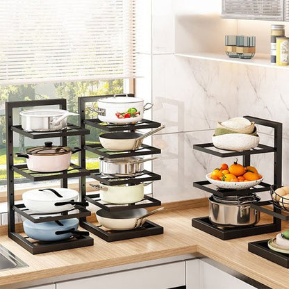 Rangement sous evier étagère casseroles multicouches réglable PanOrder