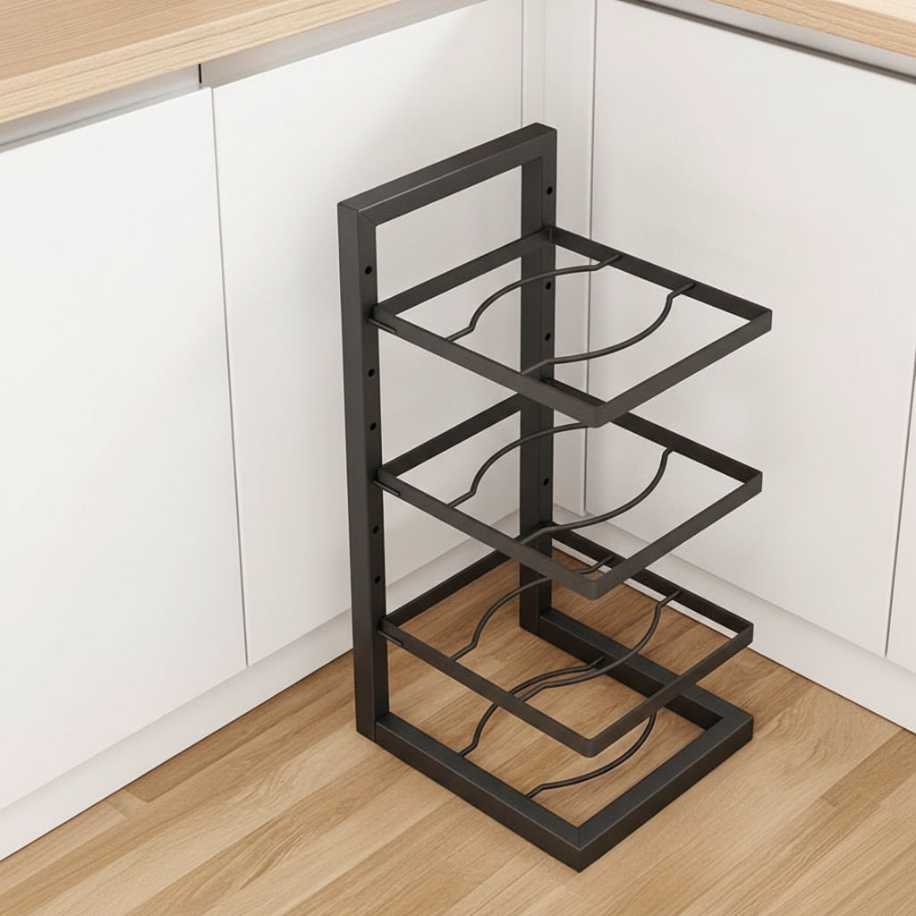 rangement sous evier étagère casseroles réglable modulable 4 niveaux PanOrder