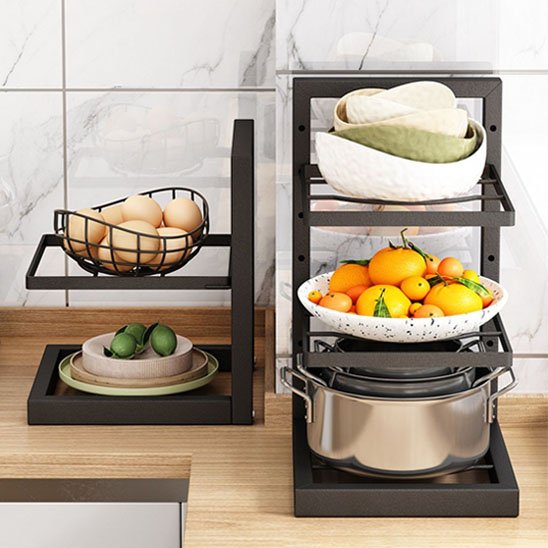 rangement sous evier organisateur casseroles réglable acier PanOrder