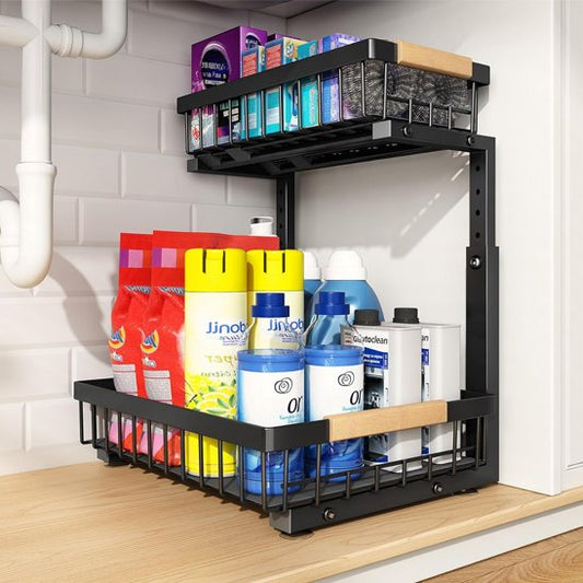 rangement sous evier organisateur produits entretien coulissant OrgaSink