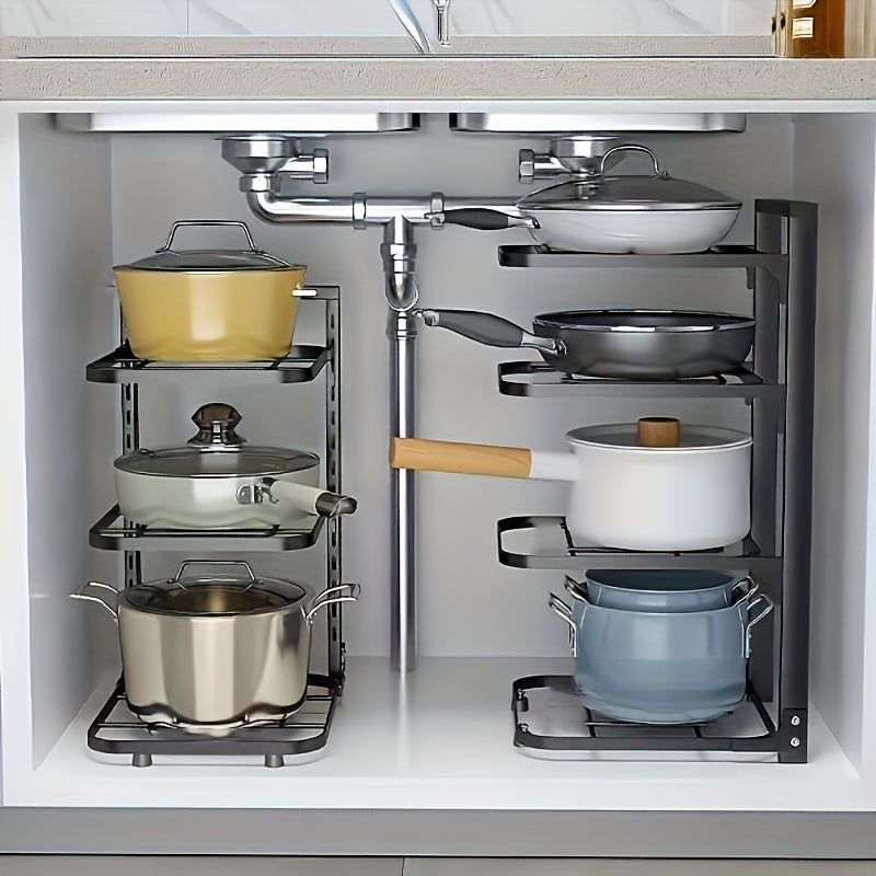 rangement sous evier support casseroles acier carbone robuste PanOrder