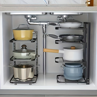 rangement sous evier support casseroles acier carbone robuste PanOrder