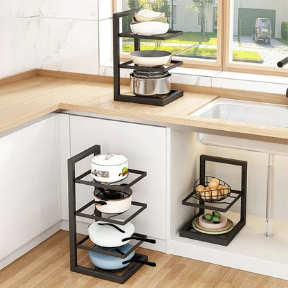 Rangement sous evier support casseroles vertical gain espace PanOrder