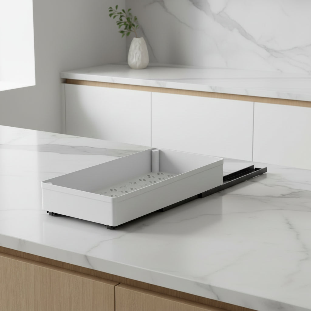 rangement tiroir epices taille moyenne coulissant blanc FlexiDraw